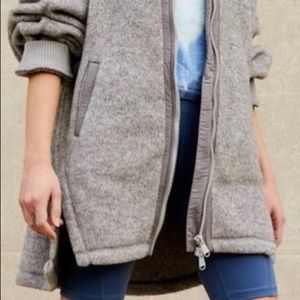 Heather Gray Fleece Coat Sz M | Poshmark